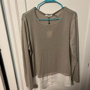 Shimmery Taupe Calvin Klein Top